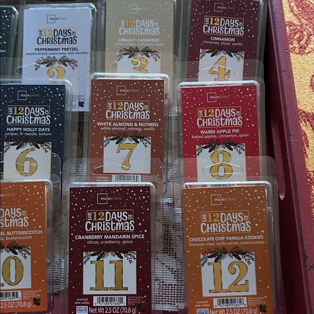 Mainstays Wax Melts The 12 Days of Christmas Bundle of 12 Packs Holiday Scented - Picture 4 of 9